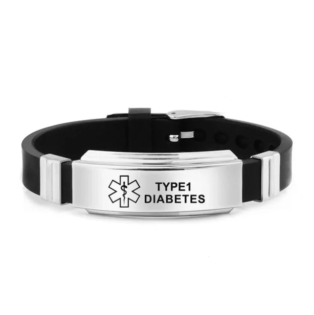 Silicone Medical Alert ID Bracelet